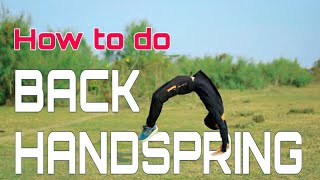 Learn how to do back handspring tutorial in hindi 😍 | back handspring step by step ( very easy )