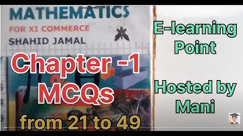 Business Mathematics chapter-1 solved  MCQs