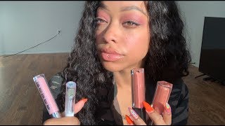 ASMR | UP CLOSE Lipgloss application | mouth sounds | slight inaudible