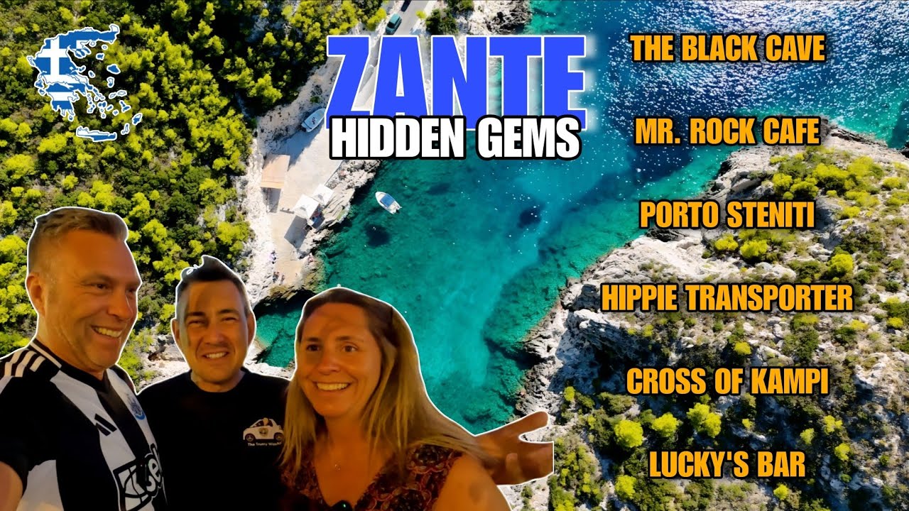 Скрытые жемчужины Закинтоса: Черная пещера, Порт-Стенити и Крест лагеря.