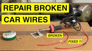 The Best Way To Fix & Repair  Broken Wire in Your Car   Soldering Car Wires Together