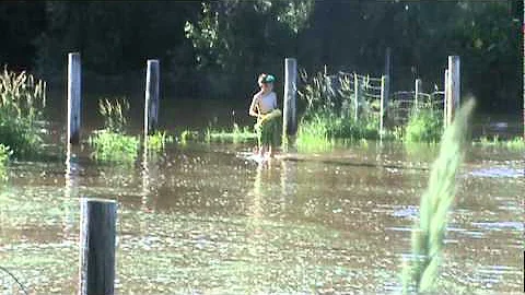 Flooded riding arena