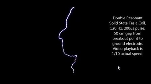(#0079) Slow Mo DRSSTC Tesla Coil Arc Discharge - DRSSTC vs. Spark Gap #12