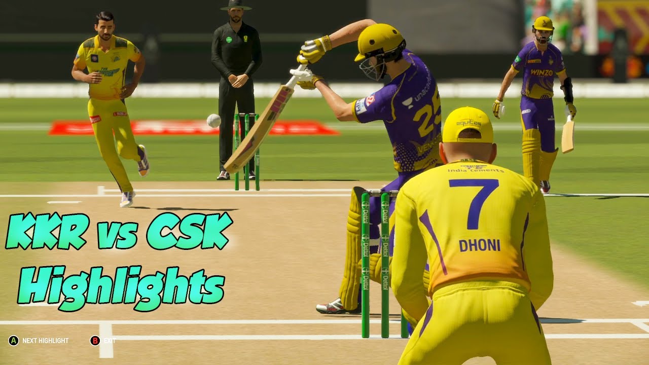 Cricket 22 ipl kkr vs csk gameplay - YouTube