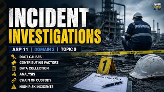 ASP 11 Domain 2 Topic 9 | Incident Investigations | Root Cause Analysis &Chain of Custody