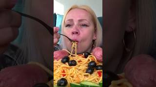 #мукбанг #mukbang #мукбангмакароныссосисками #рецепт #еда #пп