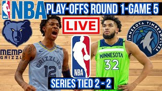 GAME 5 LIVE: MEMPHIS GRIZZLIES vs MINNESOTA TIMBERWOLVES | NBA PLAYOFFS ROUND 1 | PLAY BY PLAY