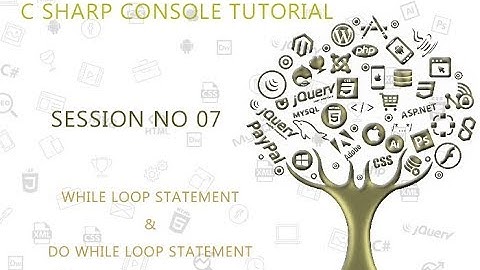 C# Programming Tutorial Lessons for Beginners 07 While and Do While Loop
