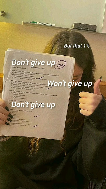don't give up, won't give up, no..no..no.. #studymotivation