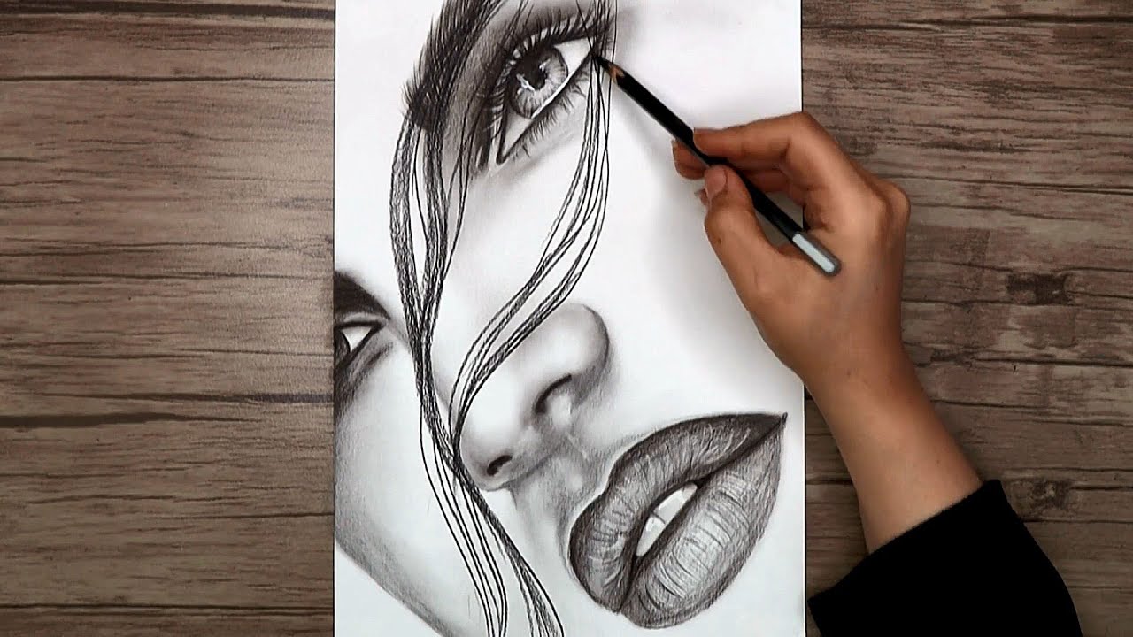 Hyper realistic drawing of girl (with blood)| Drawing hyperrealistic girl  for 16 hours |Art boy - YouTube