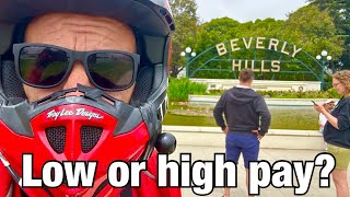Electric scooter DOORDASH IN 💵 BEVERLY HILLS 💰 a new route on the Kaabo Wolf King GT