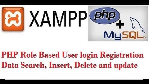 PHP Role Based User login Registration Data Search, Insert, Delete and update