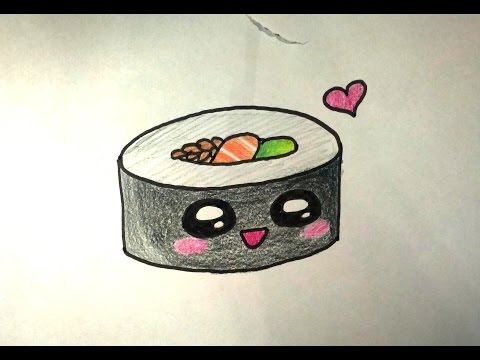 DESENHOS FACEIS DE FAZER COMO DESENHAR SUSHI FOFO