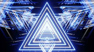 Electric blue VJ loop of the rotated triangles background 4K | Screensaver | Footage
