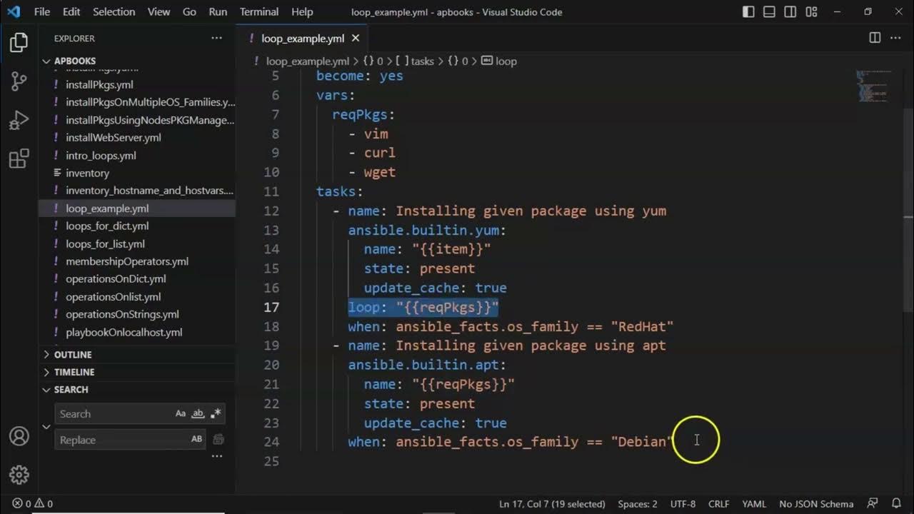 Section 28 video 3 installing multiple packages with loops ansible