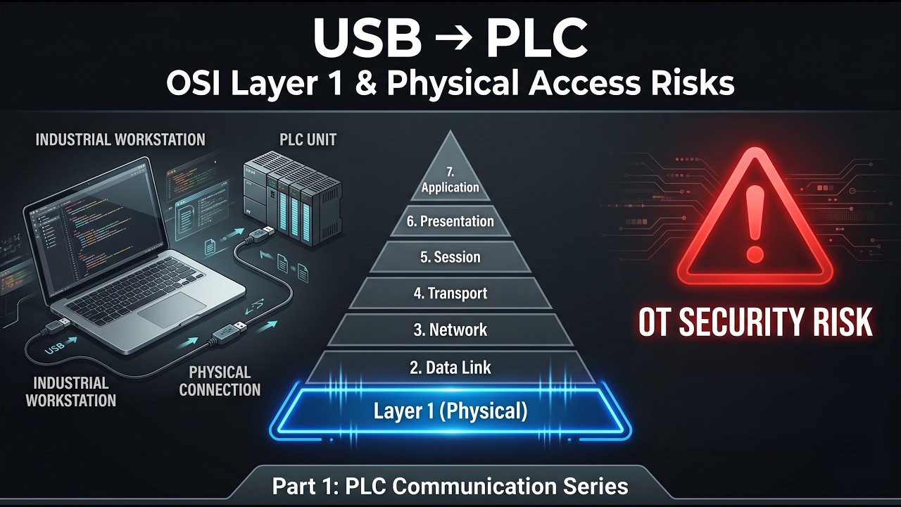 USB Programming on PLCs Explained: OSI Layer 1 & Why Physical Access Is an OT Security Risk