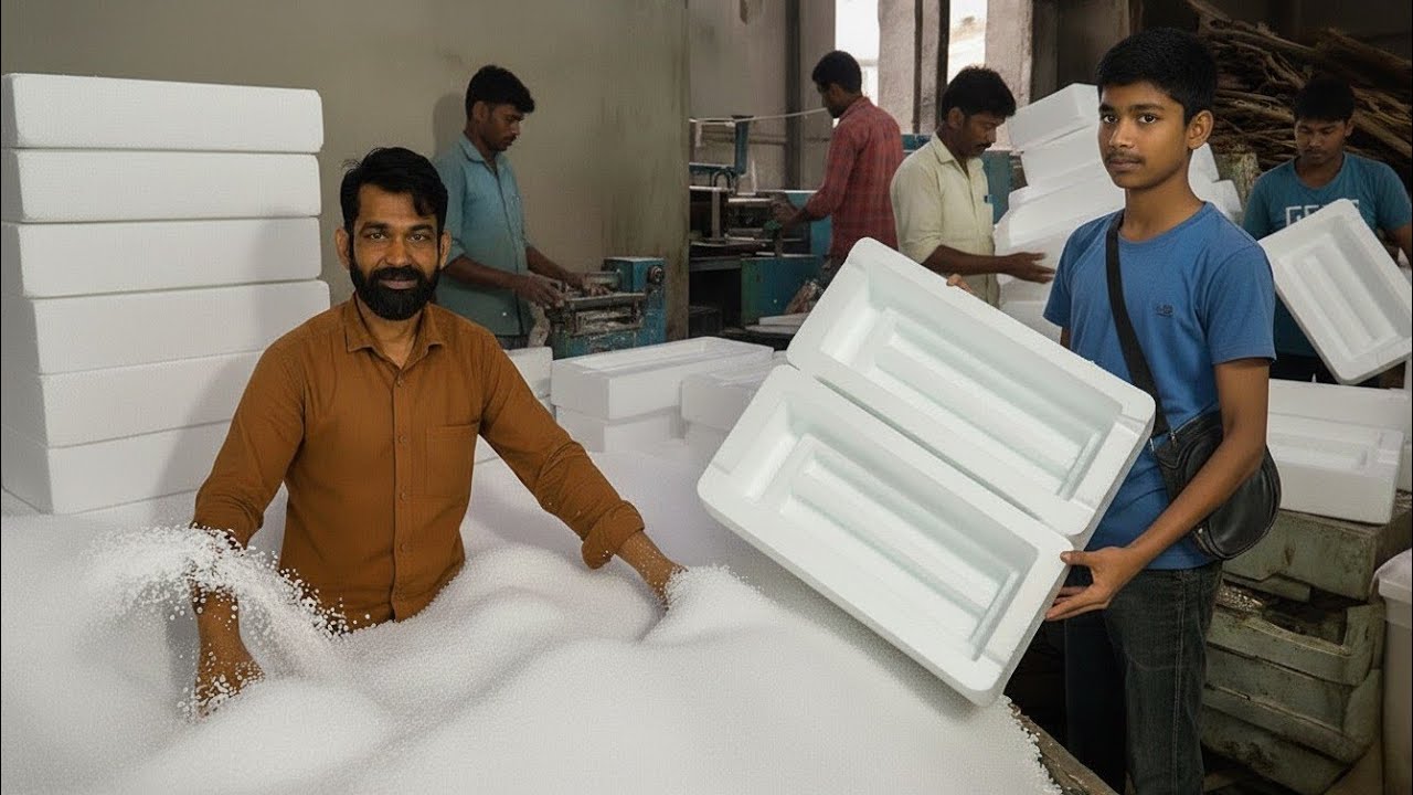 Incredible Styrofoam Manufacturing Process | Factory Secrets of Making ...
