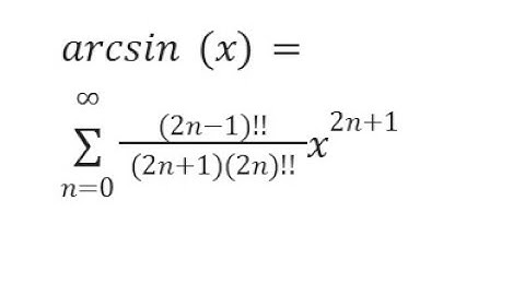 FACTDOUBLE ARCSIN(x) Taylor Maclaurin SERIESSUM LINEST POLYNOMIAL REGRESSION Google Sheets or Excel