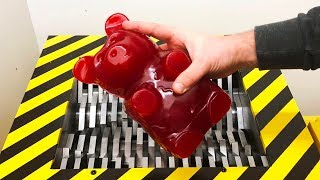 EXPERIMENT Shredding GIANT GUMMY BEAR (Five pound)