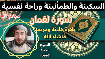 تلاوة ممتعة رائعة  سكينة وطمأنينة راحة نفسية تامة سورة لقمان  الشيخ محمد الفقيه