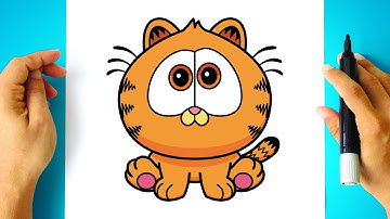 Como DESENHAR o BABY GARFIELD - Cómo DIBUJAR al BEBÉ GARFIELD - fácil [ Drawing Tutorial ]