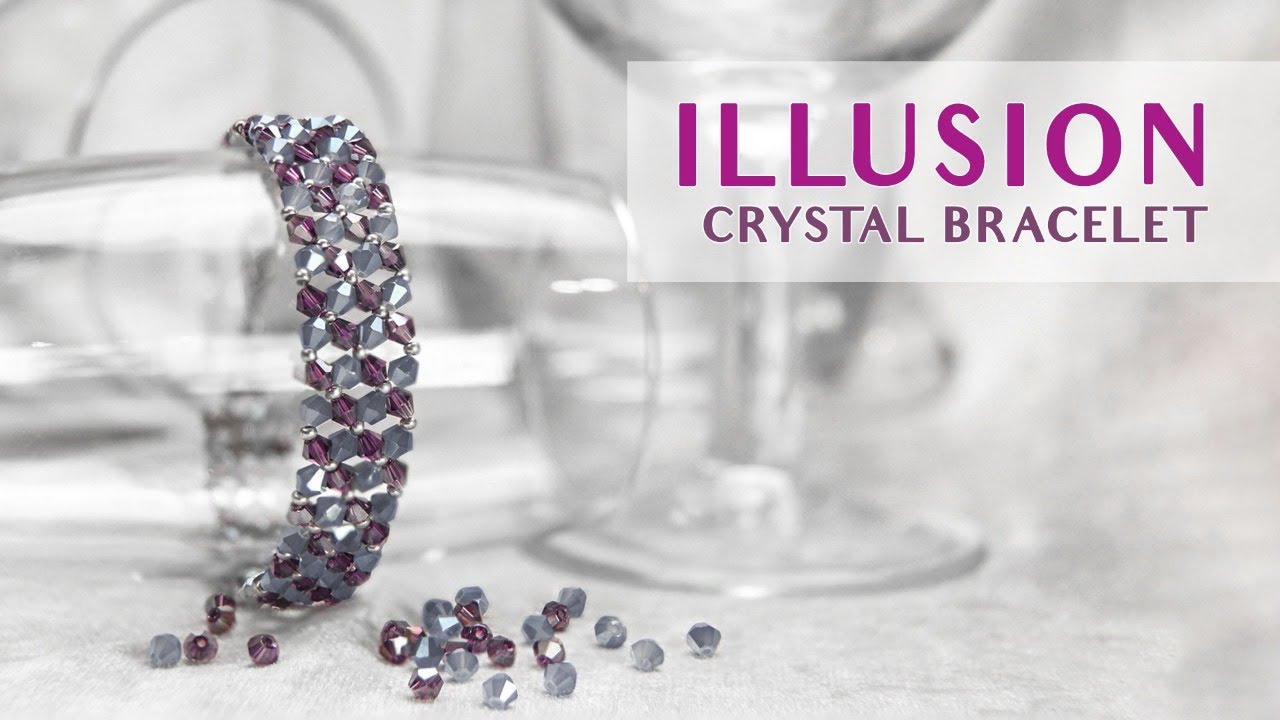 How to make a beaded bracelet with crystal beads | Beginner's Jewelry ...
