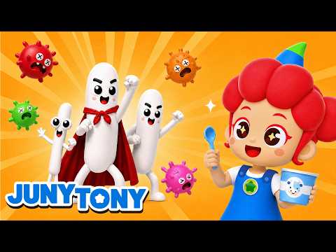 Probiotics! The Tummy Heroes | Meet Lactobacillus! | Songs for Kids | JunyTony
