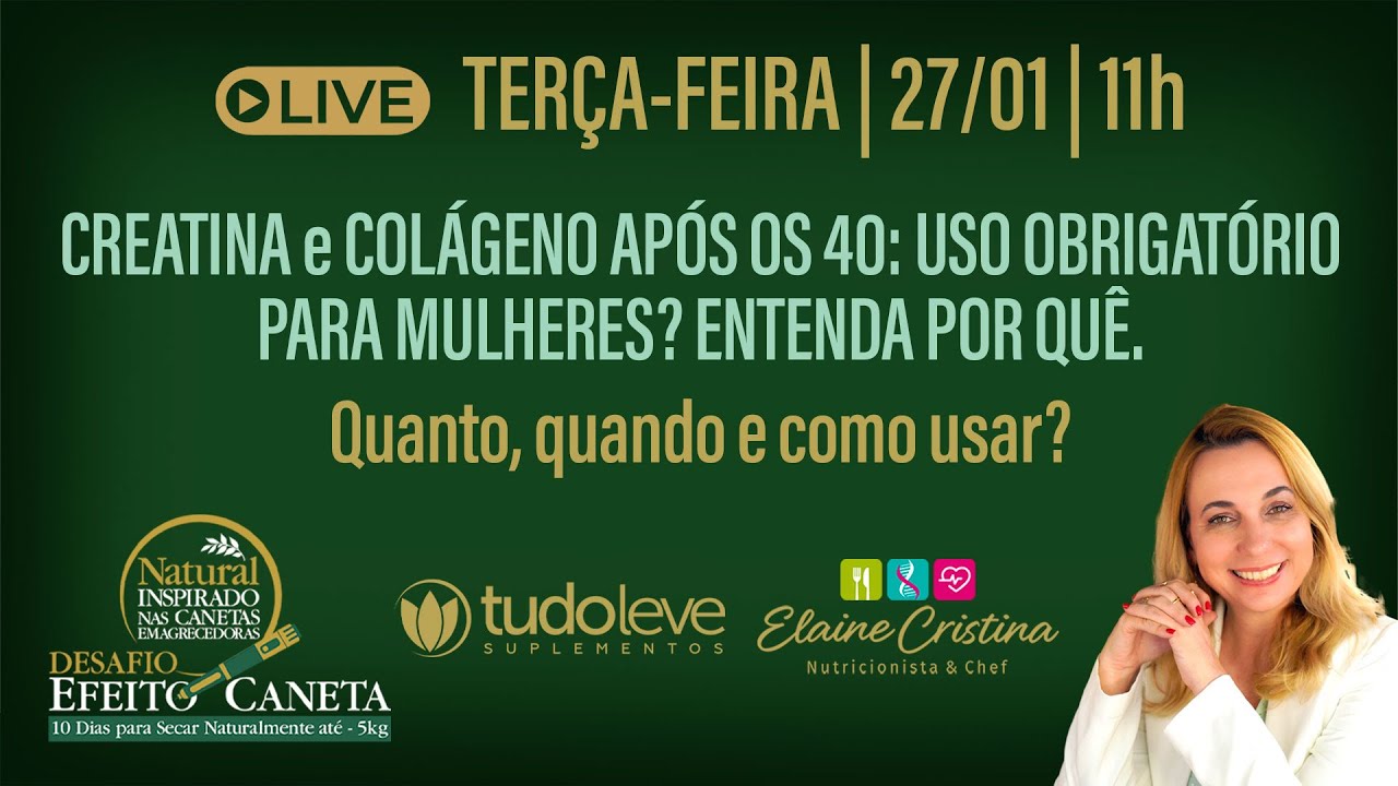 Creatina e Colágeno após os 40: Uso obrigatório para mulheres?  Quanto, quando e como usar?
