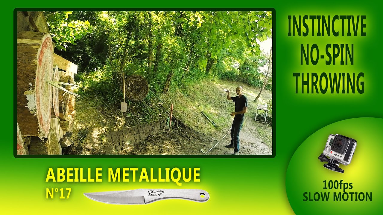 Instinctive no-spin throwing / 100fps slowmo