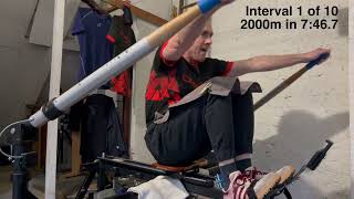 BIOROWER Rowing: 10x2000m Interval, medium intensity - 20260408