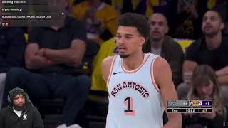 CashNasty Reacts To SPURS at LAKERS | FULL GAME HIGHLIGHTS | January 13, 2025