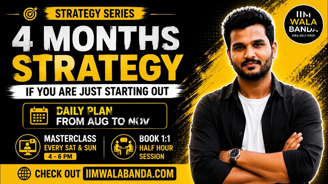 CAT 2026 Preparation Strategy: How to Crack CAT in 4 Months