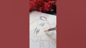Cute Krishna Drawing 🥰 || Cute Krishna Ji Drawing 💗 #shorts #Krishna #CuteKrishna #youtubeshorts