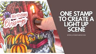 One Stamp Light Up Scene Card