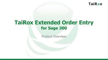 Extended Order Entry for Sage 300