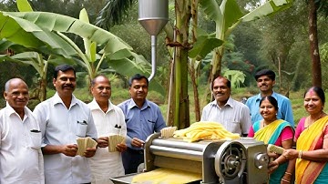 Live Demo: India’s First Movable Banana Fiber Extraction Machine | #bananalogy #bananafiber #startup