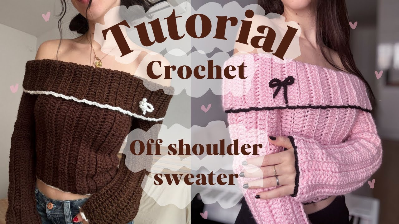 Tutorial sweater crochet sin hombros • off shoulder • easy / fácil 🎀