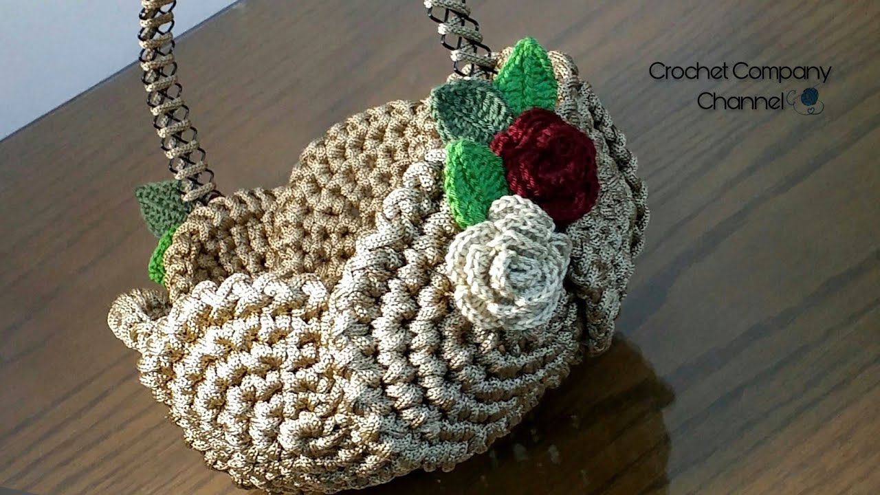 سله / بونبونيره بخيط المكرميه او السلسله - How To Crochet A Basket