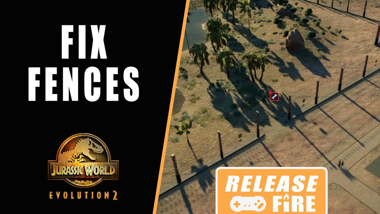 Jurassic World Evolution 2 how to repair broken fences enclosure YouTube