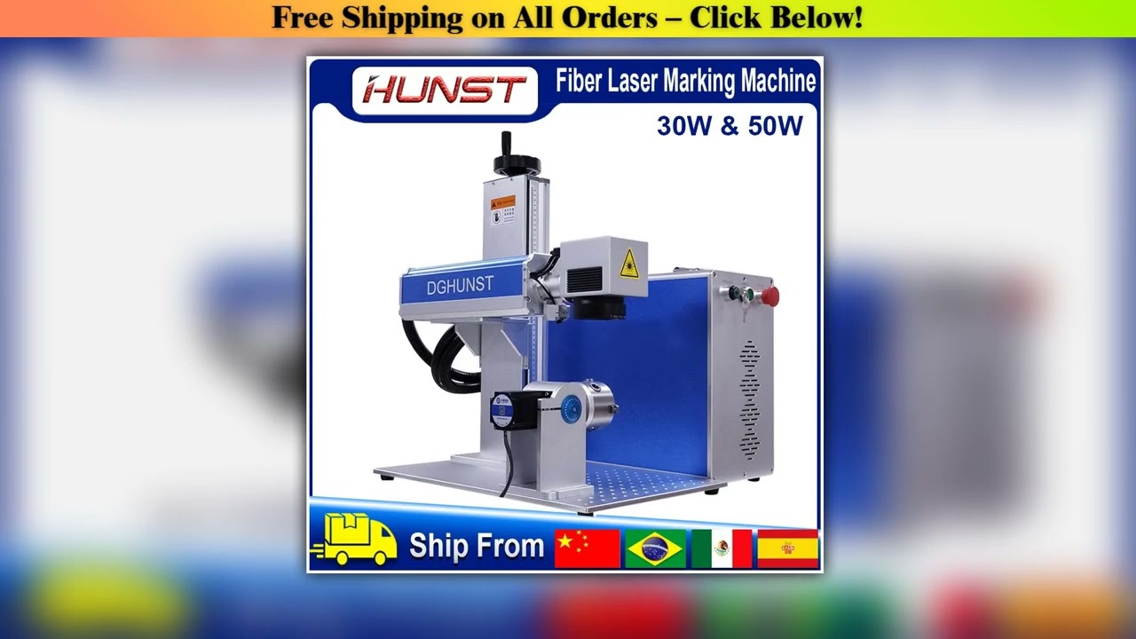 Hunst 50W 30W Fiber Laser Marking Machine Raycus MAX for DIY Jewelry,Gold,Silver,Ring, Bracelet,