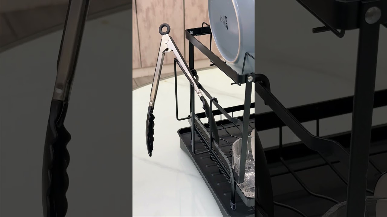 Effortlessly Organize with Our 2-Tier Dish Drying Rack 🍽️🫧✨
