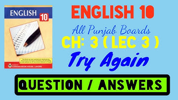 English Class English 10th Unit 3 ! Try Again (Lecture 3)