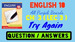 English Class English 10Th Unit 3 Try Again (Lecture 3)