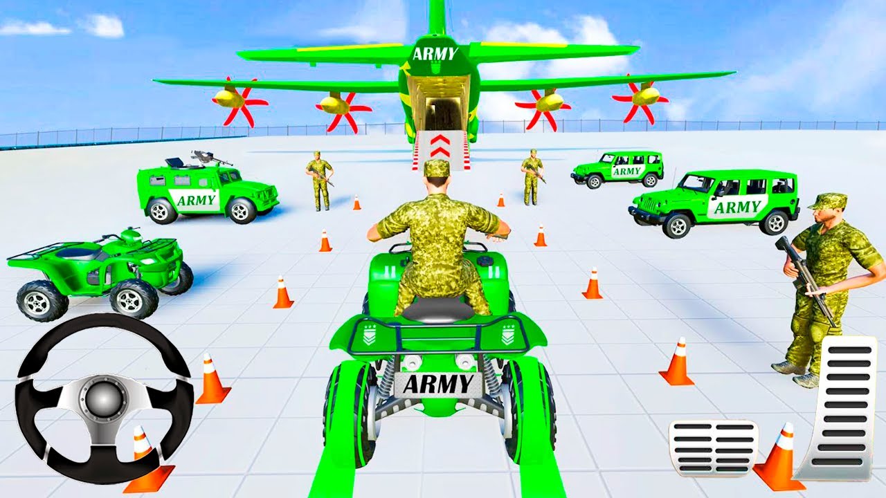 Us Army ATV Game Simulator 2022 - Army Vehicle Transport Truck Driving | Android GamePlay