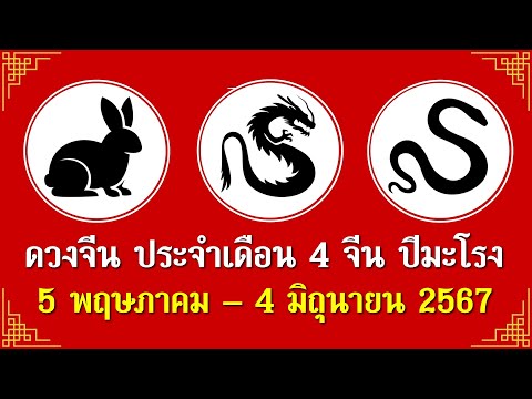 #ดวงจีน เถาะ, มะโรง, มะเส็ง #พฤษภาคม2567 #ดวงรายเดือน #ดวงพฤษภาคม2567 #ดวงจีนพฤษภาคม67 #ดูดวงนักษัตร