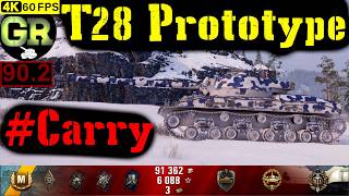 World of Tanks T28 Prototype WoT Replay - 6 Kills 7.1K DMG(Patch 1.4.0)