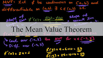The Mean Value Theorem - Calculus I