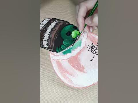Рисунок на шоппере 🐛🍓 #рисунок #росписьодежды #росписьсумки # ...