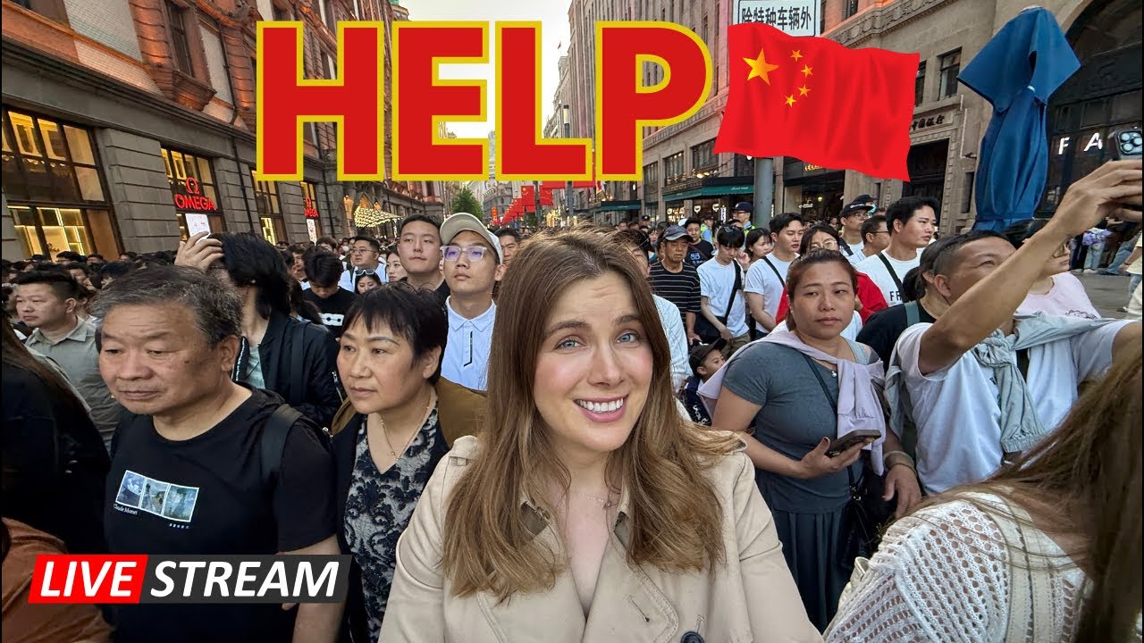 LIVE FROM NANJING STREET, SHANGHAI DURING CHINESE HOLIDAYS (absolute chaos)