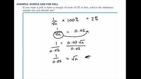 Statistics Example: Finding the Sample Size for a Given Margin of Error